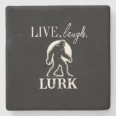 Leef, Lach, Loer Stenen Onderzetter (Voorkant)