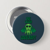 Leef Lach Lovecraft Schattige Cthulhu Ronde Button 7,6 Cm (Voorkant /achterkant)