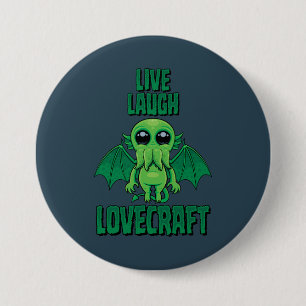 Leef Lach Lovecraft Schattige Cthulhu Ronde Button 7,6 Cm
