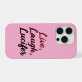 Leef, Lach, Lucifer iPhone Hoesje (Achterkant horizontaal)