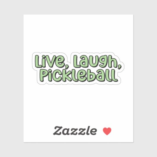 Leef, Lach, Pickleball Green Pickleball Sticker (Vel)