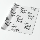 Leef Lach Pugs Cadeaupapier (Uitgerold)
