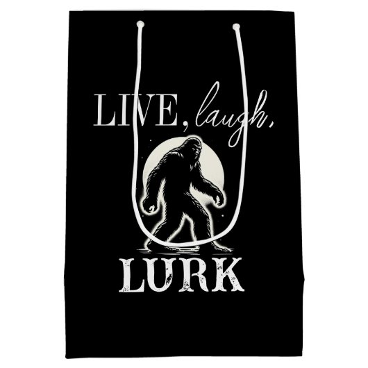 Leef, lach, slaag medium cadeauzakje (Achterkant)