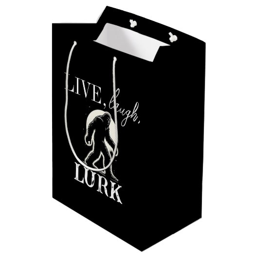 Leef, lach, slaag medium cadeauzakje (Achterkant Gekanteld)