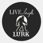 Leef, lach, slaag ronde sticker (Voorkant)