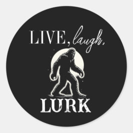 Leef, lach, slaag ronde sticker