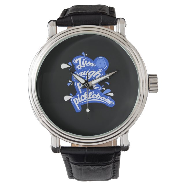 Leef Lach Speel Pickleball Horloge (Voorkant)