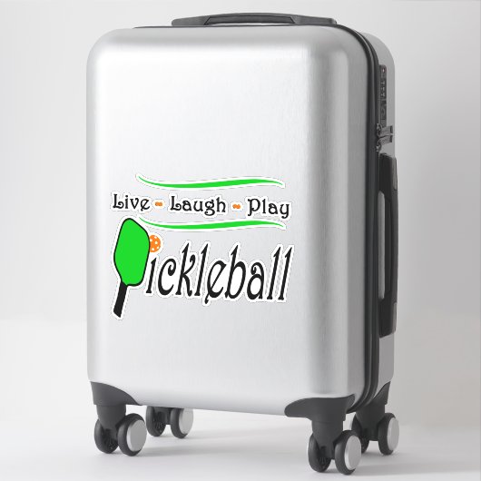 Leef Lach Speel Pickleball Sticker (Koffer)
