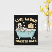 Leef Lach Toaster Th Grappig Skelet Meme Donkere H Kaart (Gele Bloem)