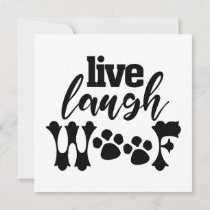 Leef Lach Woef Hond Moeder Design voor elke huisdi Kaart