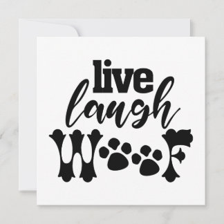 Leef Lach Woef Hond Moeder Design voor elke huisdi Kaart