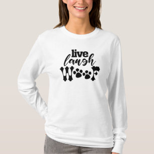 LEEF LACH WOEFWEL grappige honden papa huisdier pu T-shirt
