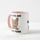 Leef Lang en Pootjes Spinzen Roze Verjaardag Geper Mok (Voorkant links)