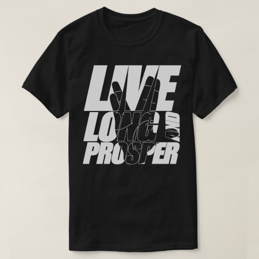 LEEF LANG EN PROSPER Quote meme slogan met silho T-shirt (Design voorkant)