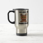 Leef Lang en zwoegen Spint Funny Cat Stainless Reisbeker (Links)