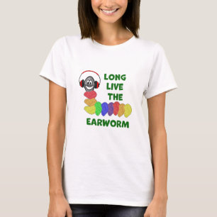 LEEF LANG HET AARWORM MET regenboogoren T-shirt