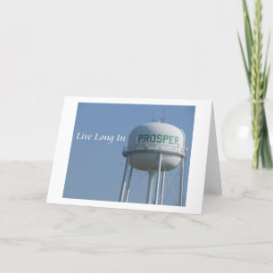 Leef lang in Prosper (TX) Wenskaart Kaart