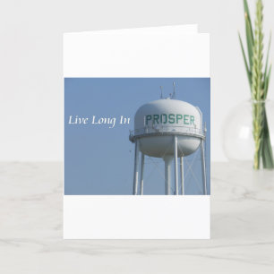 Leef lang in Prosper (TX) Wenskaart Kaart