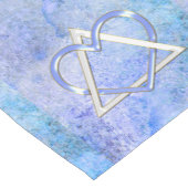 Leef lang mijn joodse hart (blauw) korte tafelloper (Hoek)