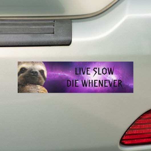 Leef langzaam sterf wanneer bumpersticker (Op auto)