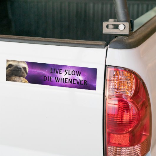 Leef langzaam sterf wanneer bumpersticker (Op Truck)