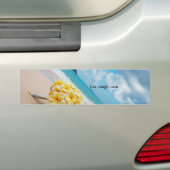 Leef. Laugh. Liefde. Plumeria Bumpersticker (Op auto)