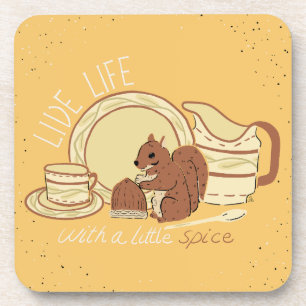 Leef Leef met Spice Coasters Bier Onderzetter