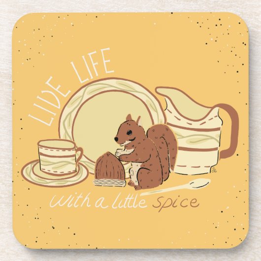 Leef Leef met Spice Coasters Bier Onderzetter (Voorkant)