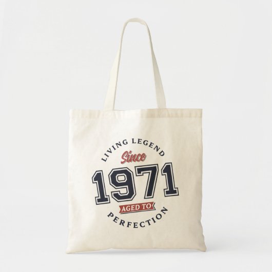 Leef Legend 1971 Leeftijd tot perfectie Tote Bag (Voorkant)