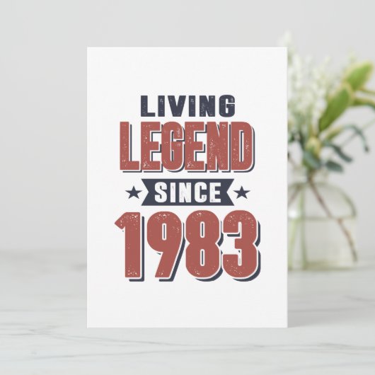 Leef legende sinds 1983 Birthday Gift Kaart (Staand voorkant)