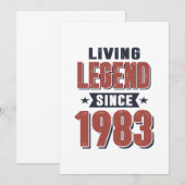 Leef legende sinds 1983 Birthday Gift Kaart (Voorkant / Achterkant)