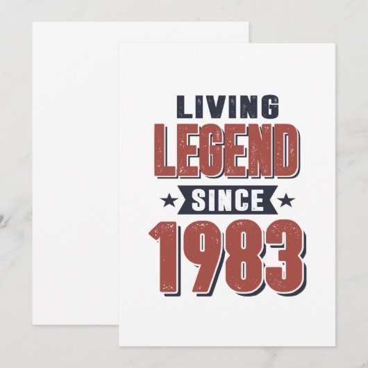 Leef legende sinds 1983 Birthday Gift Kaart (Voorkant / Achterkant)