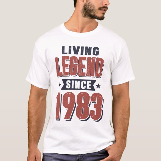 Leef legende sinds 1983 Birthday Gift T-shirt (Voorkant)