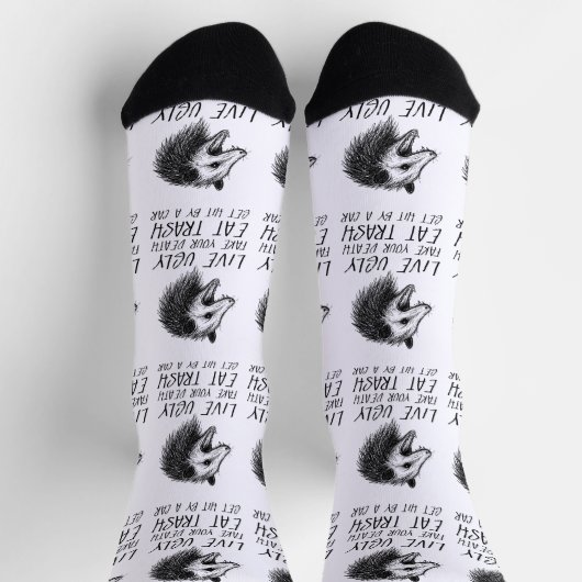 Leef lelijke nep je dood eet vuilnis grappig oposs sokken (Top)