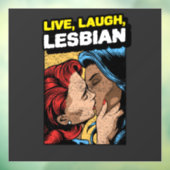 Leef Lesbische Liefde Raamsticker (Vel 3)