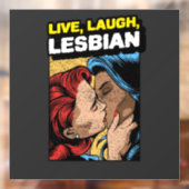 Leef Lesbische Liefde Raamsticker (Vel 2)