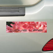 Leef Leven! bumpersticker Roze Zomer Roos Bloem (Op auto)