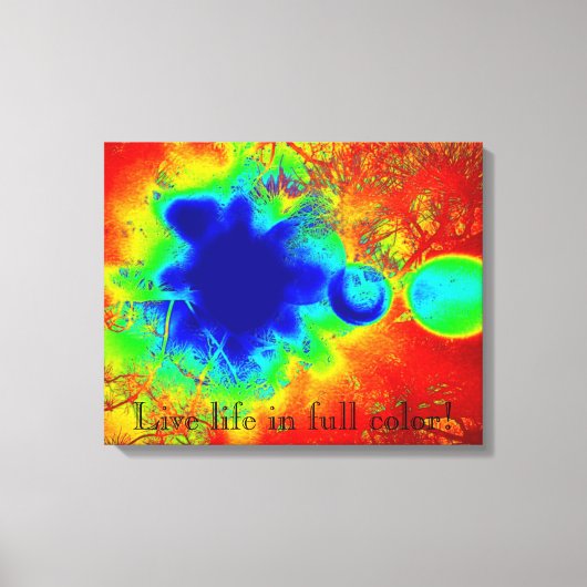 Leef Leven in Volledige Kleur Abstracte Canvasmuur Canvas Afdruk (Voorkant)