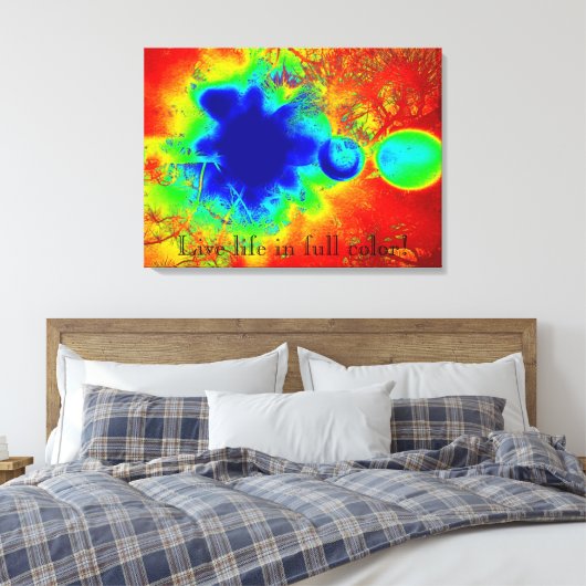 Leef Leven in Volledige Kleur Abstracte Canvasmuur Canvas Afdruk (Insitu (Slaapkamer))