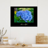 Leef Leven! kunstprinten Blauwe Hortensia Bloem ku Poster (Keuken)
