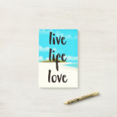 Leef Leven Lief inspirerende quote Post-it® Notes (Op bureau)