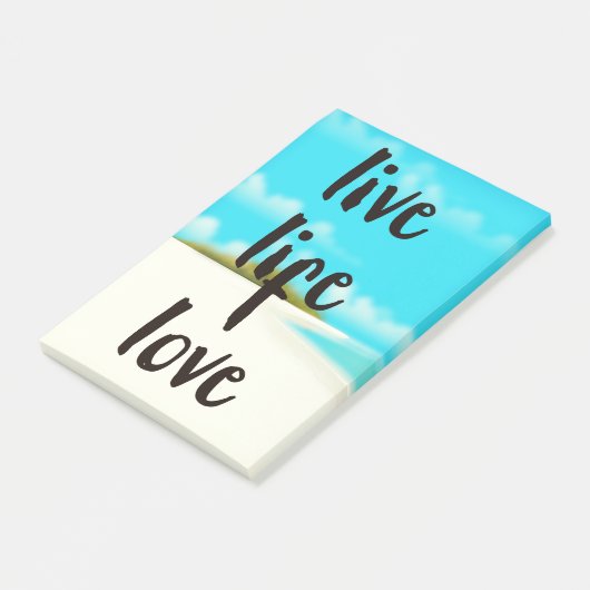 Leef Leven Lief inspirerende quote Post-it® Notes (Schuin)