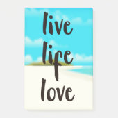 Leef Leven Lief inspirerende quote Post-it® Notes (Voorkant)