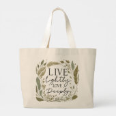 Leef licht, heb diep lief" Canvas tas (Achterkant)