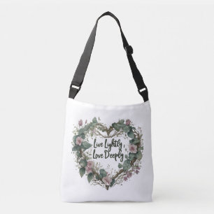 Leef licht, hou van diepe cross-body tas