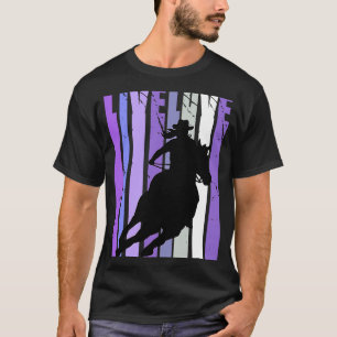 Leef Lief Cowgirl Rodeo Barrel Racing Paardrijden T-shirt