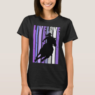 Leef Lief Cowgirl Rodeo Vat Rijden Paardrijden T-shirt
