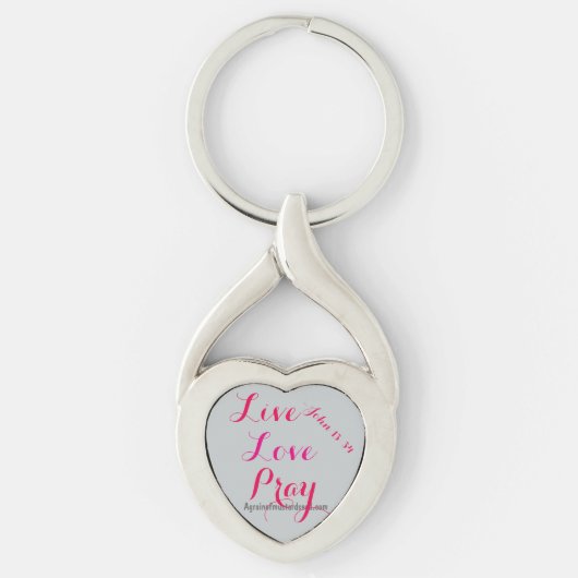 Leef Lief Gebed Christelijk Sleutelhanger (Voorkant)