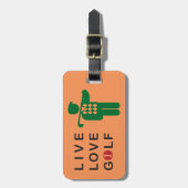 Leef lief golf, bagagelabel. bagagelabel (Voorkant verticaal)