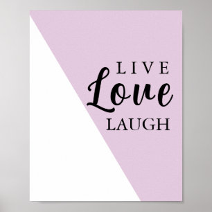 Leef Lief Lach Motiverende Typografie Poster